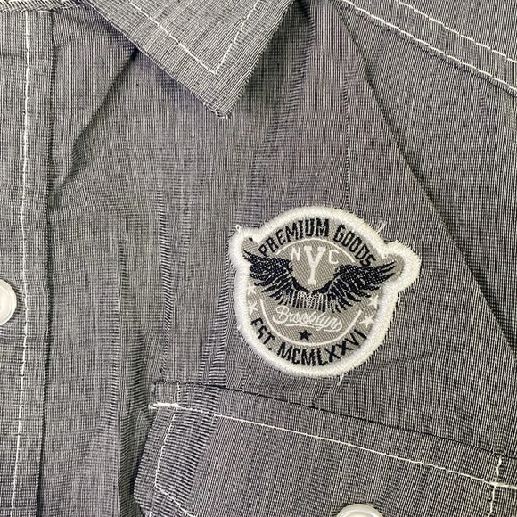 Quad Seven Boys Long Sleeve Button Down Shirt Size 7 - Picture 6 of 10